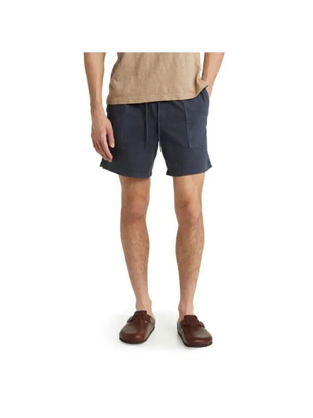 Treasure & Bond Drawstring terry cloth shorts men's sz 2Xlarge navy blue